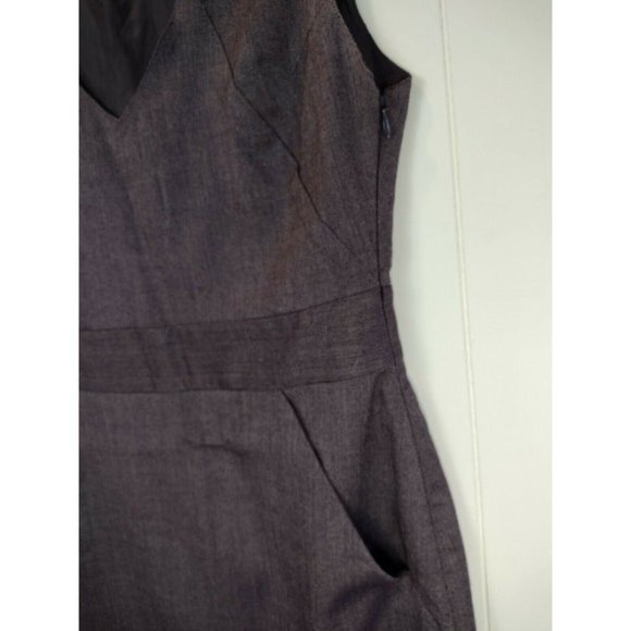 GAP Sleeveless Sheath dress sz 4 with POCKETS Gray Knee length tweed lined - Picture 5 of 6